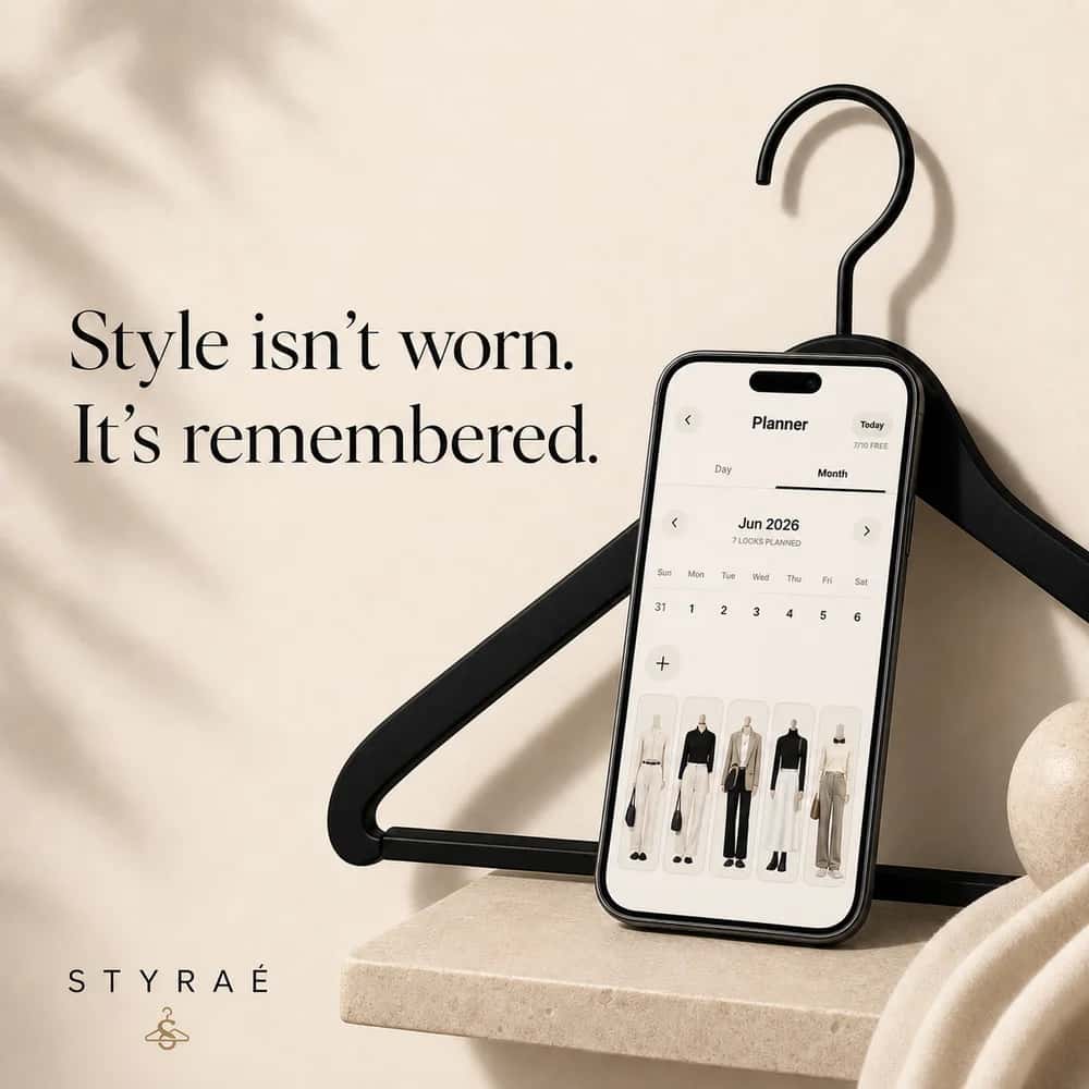 Styrae outfit planner showing a week of looks built from one wardrobe